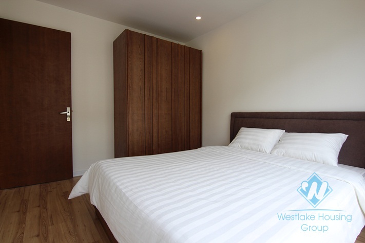 Bright and new one bedroom apartment for rent in Van Cao street, Ba Dinh district, Ha Noi